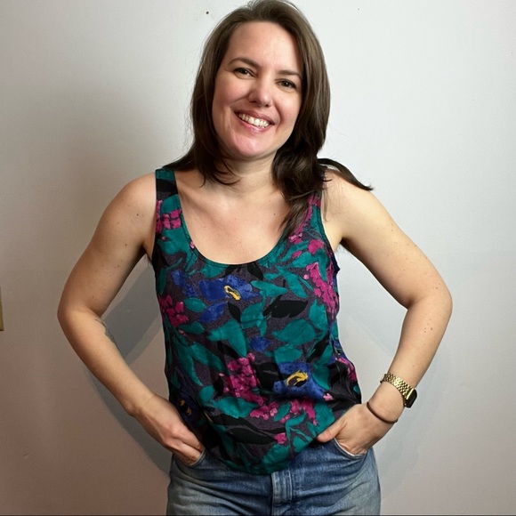 Vintage Tops - Vintage 80’s floral tank top
